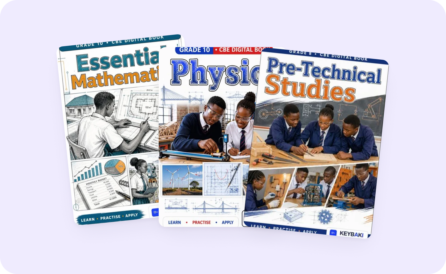 A selection of Keybaki CBE digital textbooks